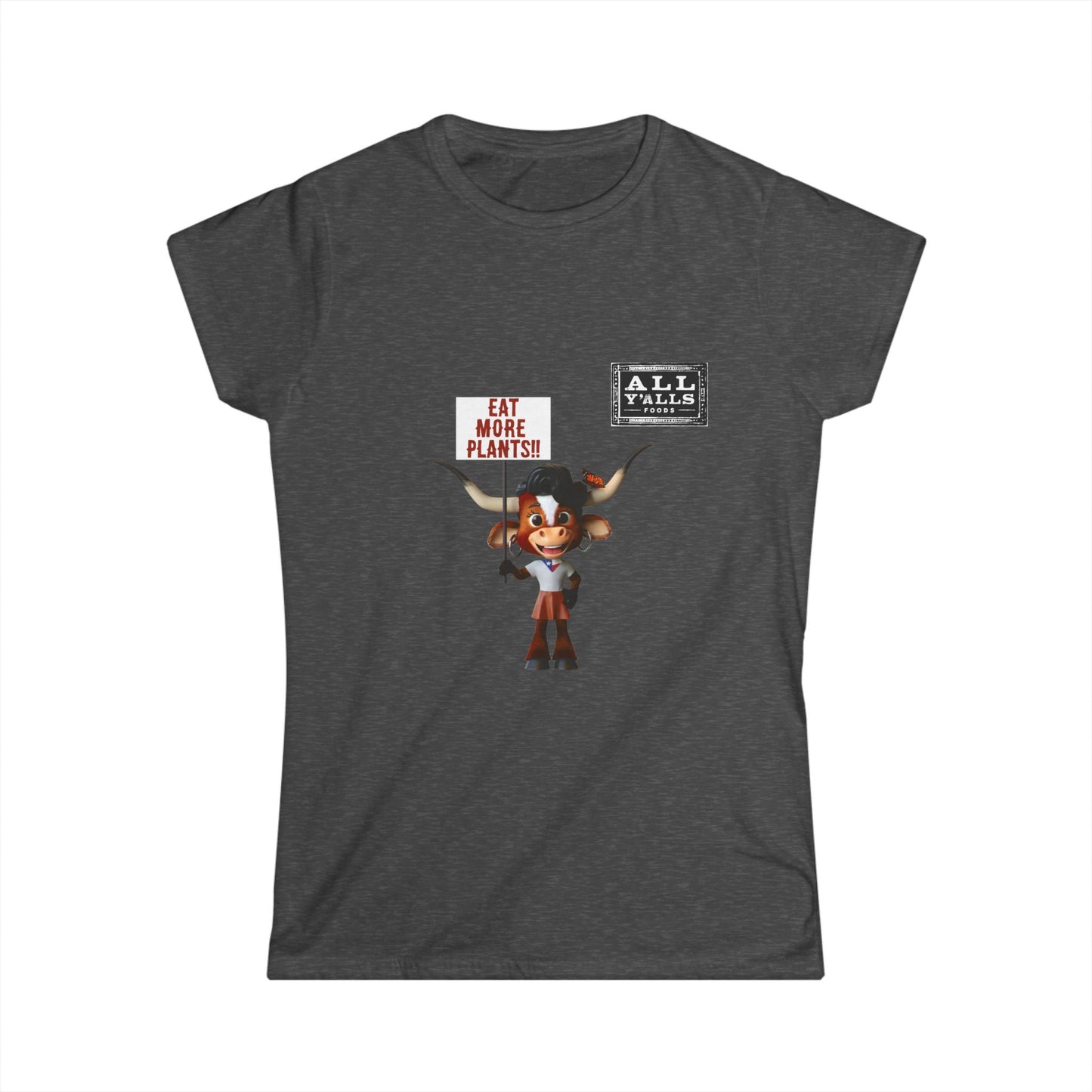 Vibrant Graphic Tee - Eat More Plants Shirt, Luna Apparel, Casual Wear, Gift for Plant Lovers, Eco-Friendly Fashion