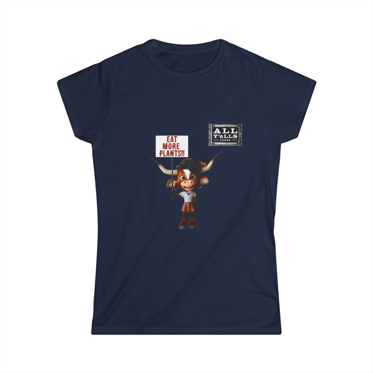 Vibrant Graphic Tee - Eat More Plants Shirt, Luna Apparel, Casual Wear, Gift for Plant Lovers, Eco-Friendly Fashion