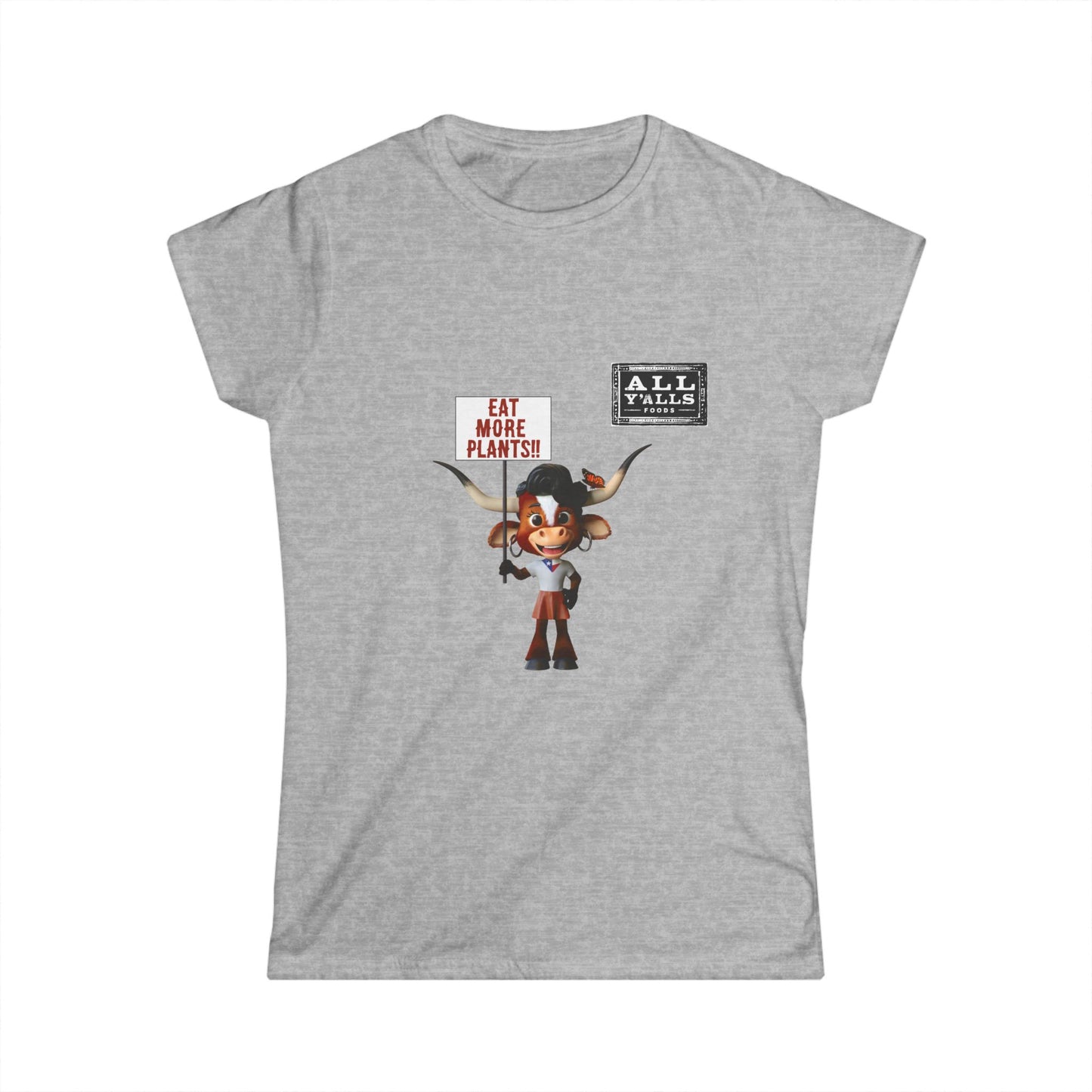 Vibrant Graphic Tee - Eat More Plants Shirt, Luna Apparel, Casual Wear, Gift for Plant Lovers, Eco-Friendly Fashion