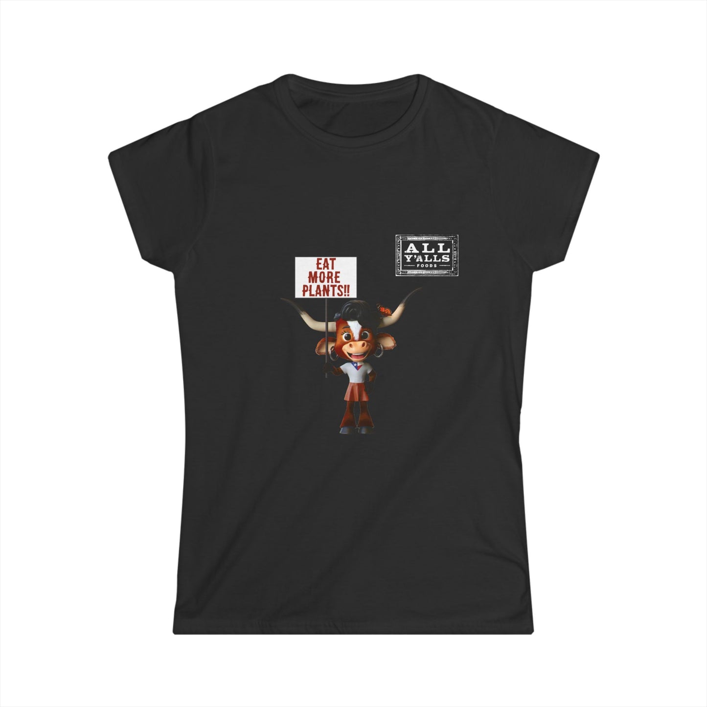 Vibrant Graphic Tee - Eat More Plants Shirt, Luna Apparel, Casual Wear, Gift for Plant Lovers, Eco-Friendly Fashion