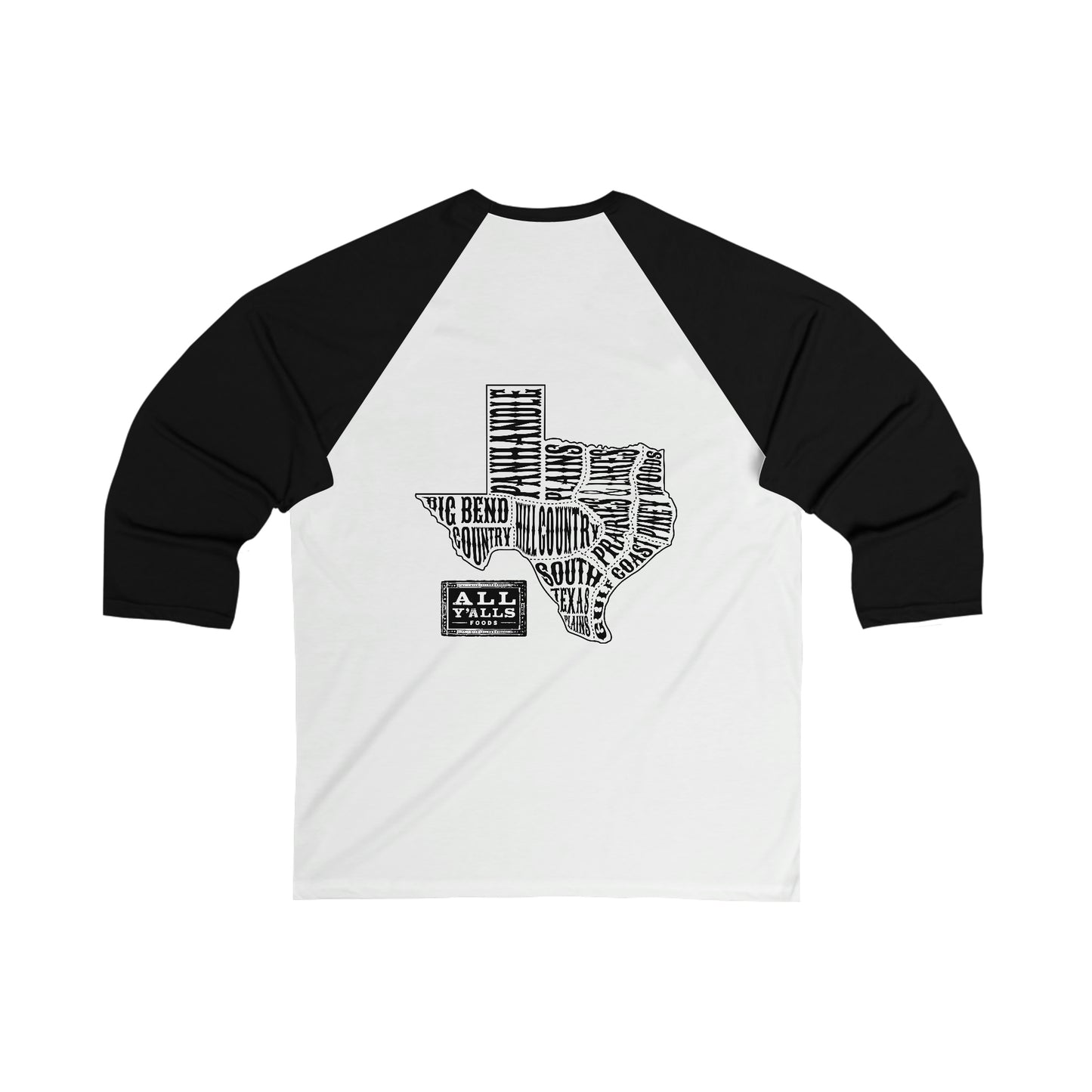 Unisex 3/4 Sleeve Baseball Tee