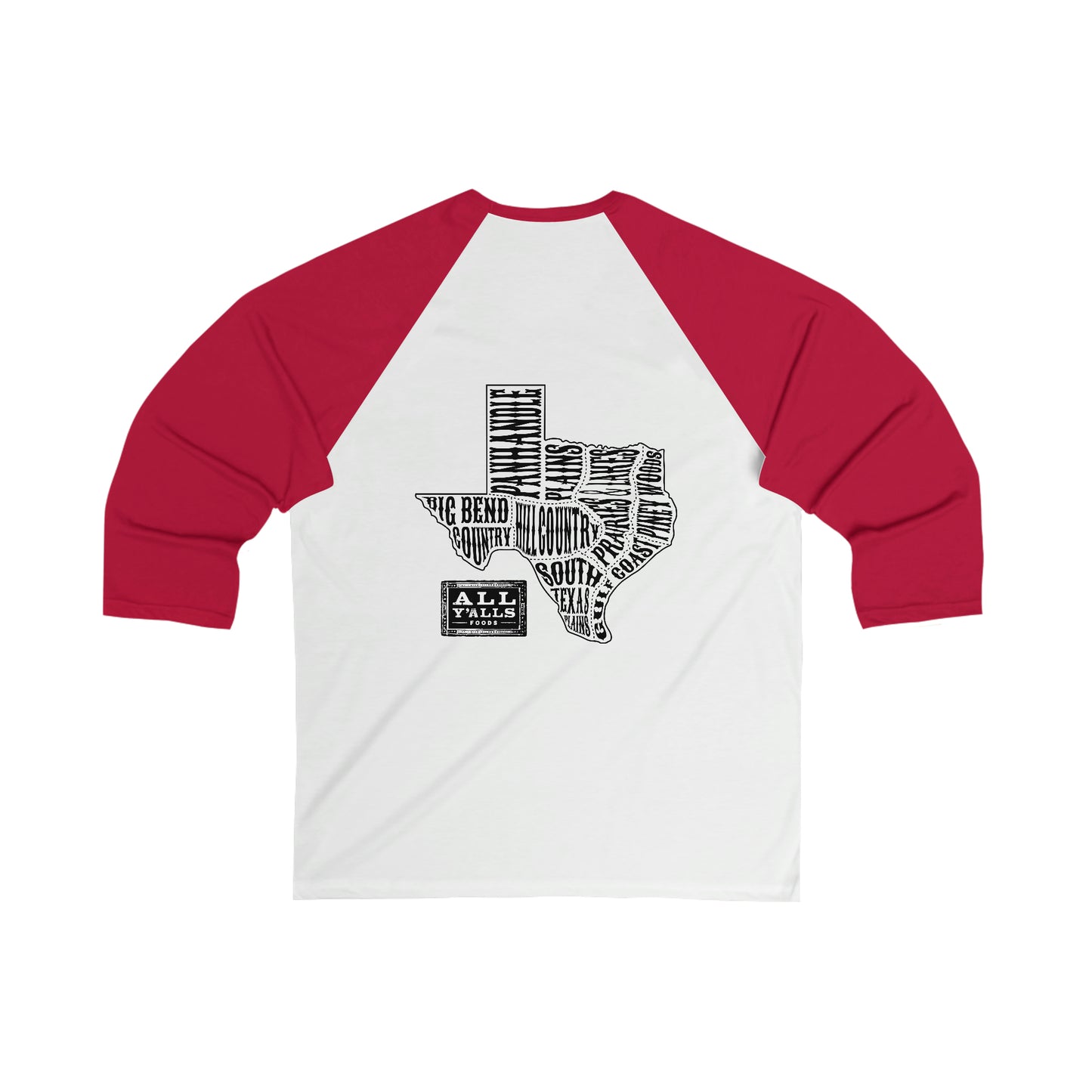 Unisex 3/4 Sleeve Baseball Tee