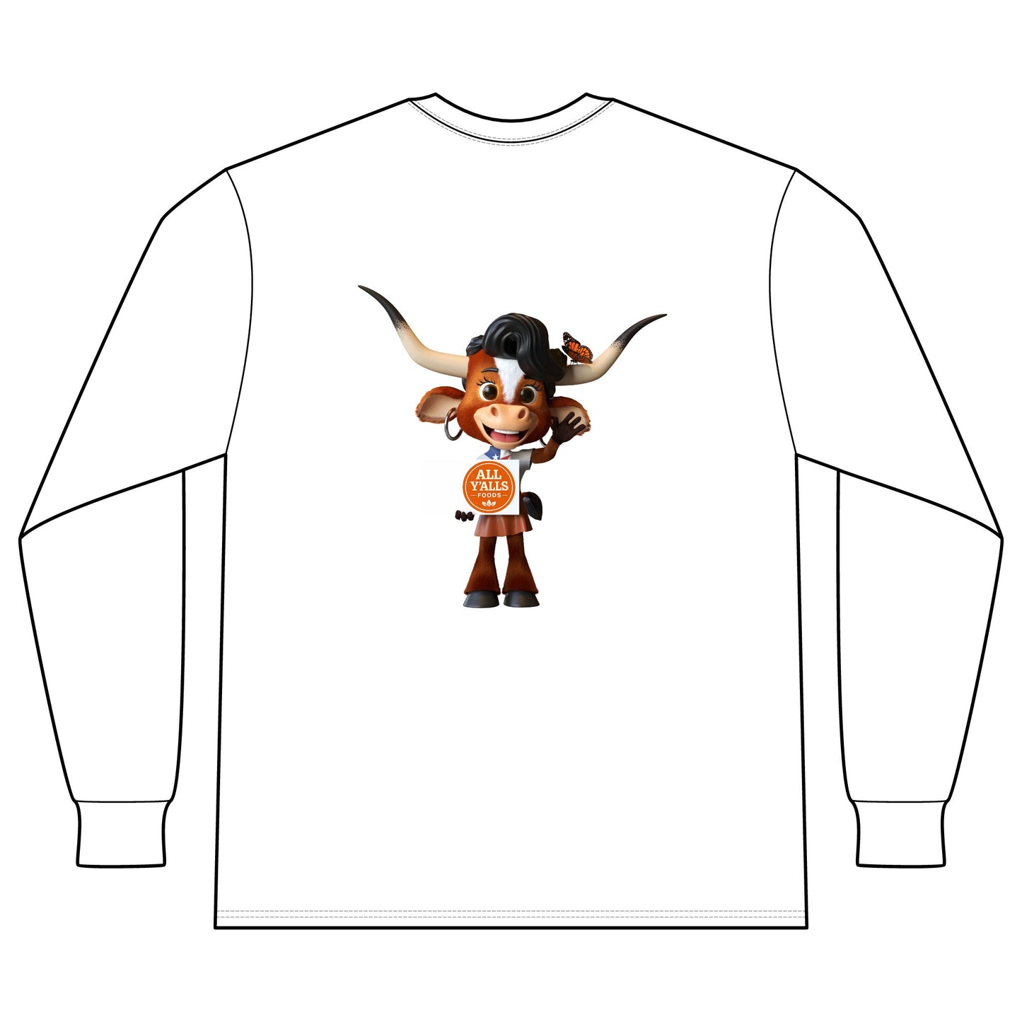 Long Sleeve T-Shirt - Luna the Longhorn our Mascot