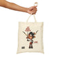 LUNA EAT MORE PLANTS Cotton Canvas Tote Bag