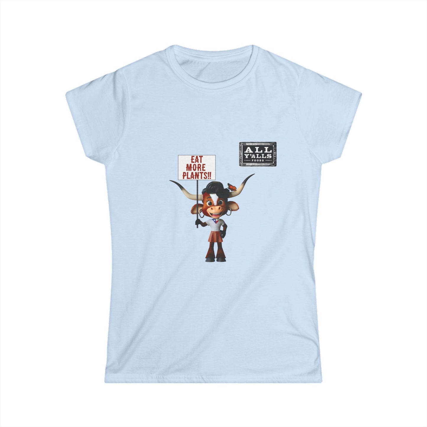 Vibrant Graphic Tee - Eat More Plants Shirt, Luna Apparel, Casual Wear, Gift for Plant Lovers, Eco-Friendly Fashion