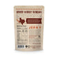 Back of 'It's Jerky Y'all' plant-based vegan friendly snacks by All Y'alls Foods, featuring Big Bend Country flavor with nutritional information