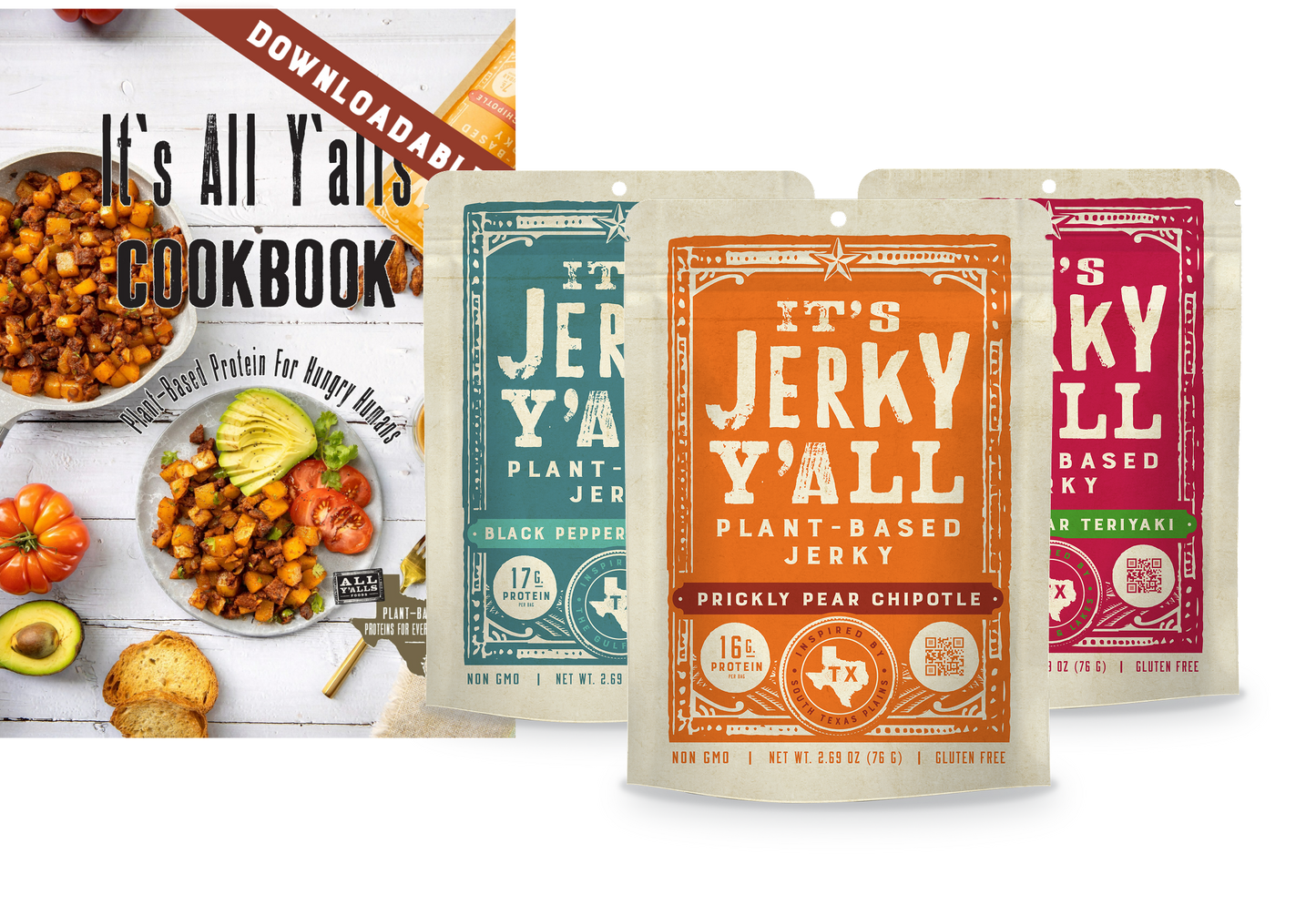 Three Flavors of Our Jerky (3-Pack) + Free Downloadable Cookbook