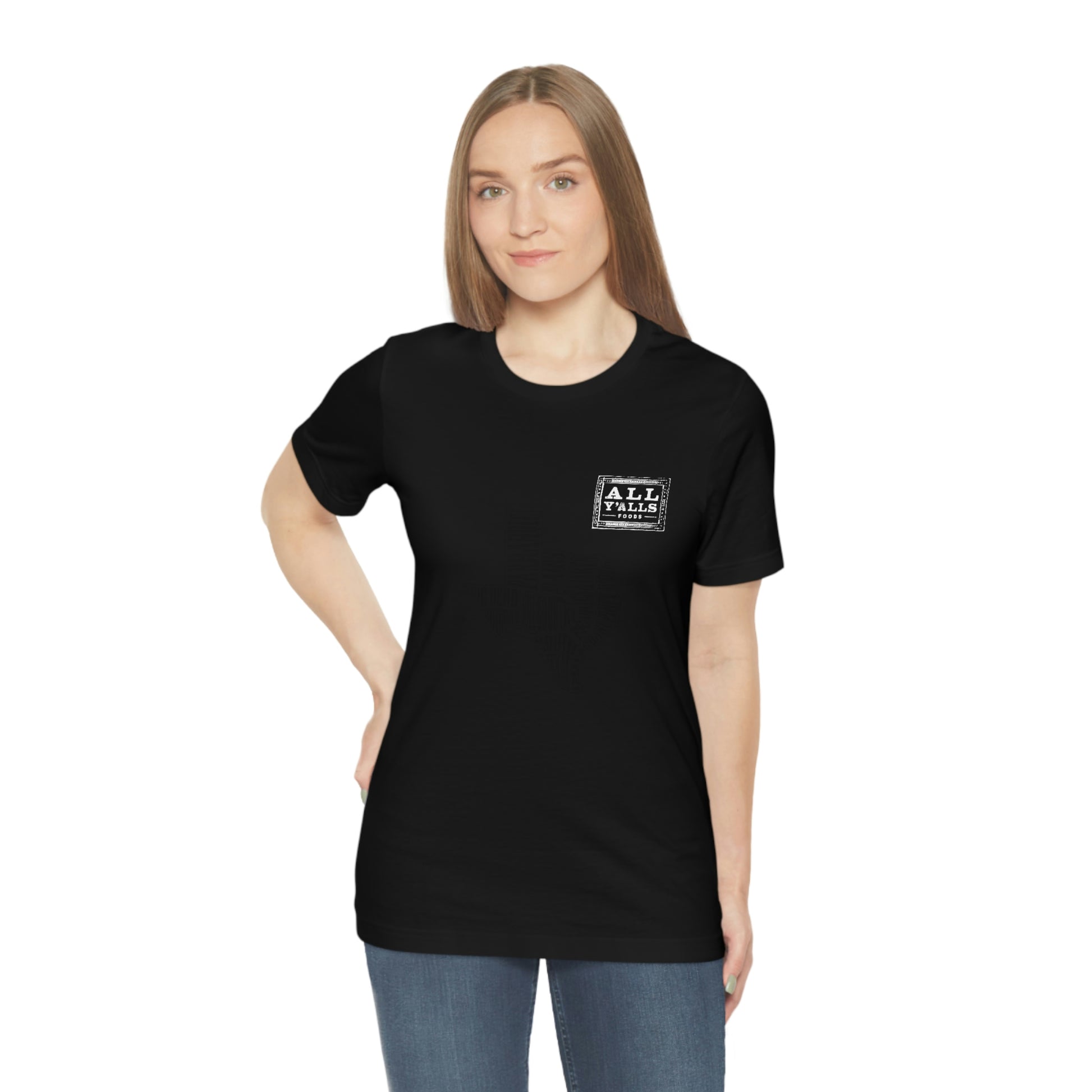 Four Squares intersecting - Black Unisex Jersey T-Shirt